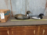 2 Modern Hand Carved Duck Decoys