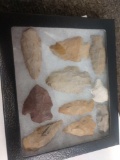 10 Arrowheads Native American Artifact