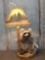 Raccoon Desk Lamp Taxidermy