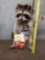 Raccoon Eating Cracker Jack Taxidermy