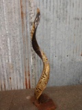 Hand Carved African Kudu Horn Accent Piece