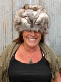 Blue Fox Fur Mountain Man Hat