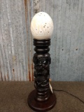 Hand Carved Ironwood Accent Lamp