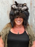 Silver Fox Fur Mountain Man Hat