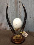 Polished African Waterbuck Horn Lamp