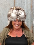 Blue Fox Fur Mountain Man Hat