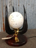 Polished African Wildebeest Horn Lamp