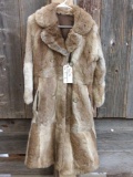 Rabbit Fur Full Length Coat