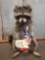 Raccoon Eating Crackerjacks Taxidermy