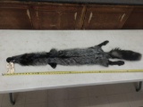 Soft tanned silver fox fur Taxidermy