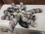 10 Big Bushy Cross Fox Tails Taxidermy