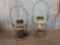 2 Vintage Rail Road kerosene lanterns