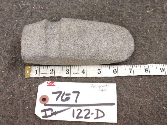 3/4 Groove Axe Native American artifact