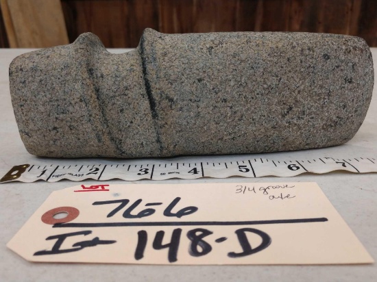 NICE 3/4 Groove Stone Axe Native American Artifact
