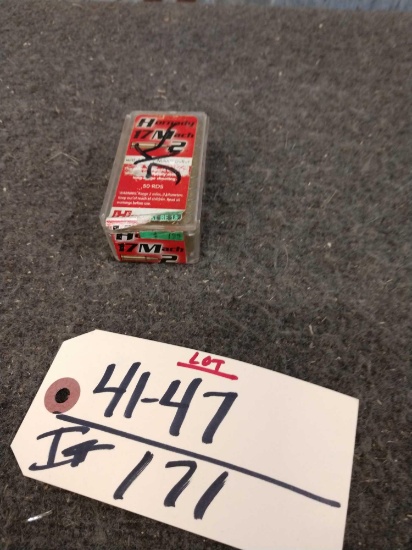 50 rounds of 17 Mach 2 ammunition