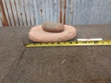 Stone mortar and pestle native American artifact