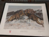 Ruger Promotional Print Battling Bighorns