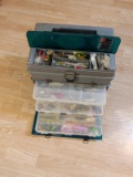 big stacked fishing tackle box full of great fishing stuff!