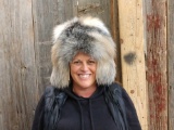 Cross Fox Fur Bomber Hat