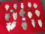 15 Arrowheads Native American Artifact