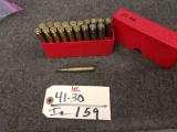 20 rounds of 25-06 ammunition