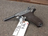 Vintage German Luger 9mm Semi Auto Pistol