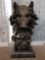 Bronze Wolf Bust Statue