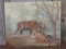 Oil On Canvas Painting Moose