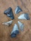 6 Megalodon Fossilized Prehistoric Shark Teeth