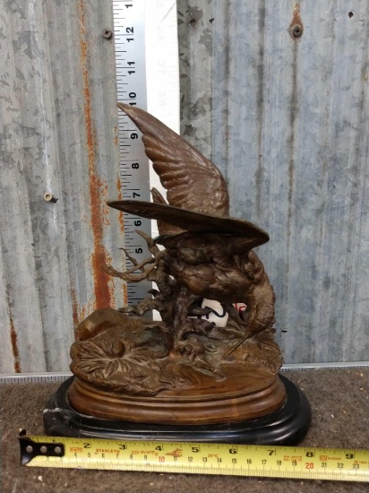J. Moigniez Snipe In Flight Bronze Sculpture