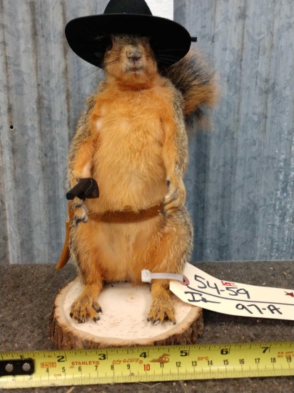Cowboy Sheriff Squirrel Full Body Taxidermy Mount
