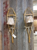 Pair Of Snowshoe & Antler Wall Sconce Lamps