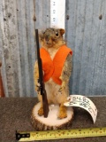Hunting Squirrel Full Body Taxidermy Mount