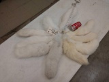 10 Jumbo White Fox Tails