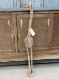 Hand Carved Giraffe Statue