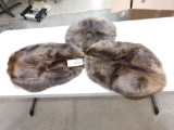 3 Soft Tanned Beaver Furs Taxidermy