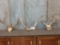 3 Sets Of Mule Deer Antlers On Skull Plate