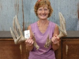 Nice Set Of Wild Iowa 5x5 Whitetail Shed Antlers