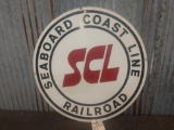 Vintage Seaboard Coast Line Railroad Advertising Sign