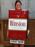 Vintage Winston Cigarettes Advertising Sign