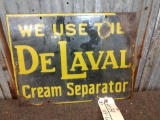 Vintage Porcelain De Laval Cream Separator Advertising Sign