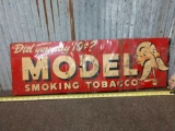 Vintage 10 cent Model Smoking Tobacco Advertising Sign