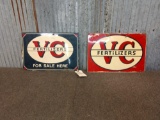 Vintage VC Fertilizers Advertising Signs