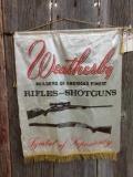 Vintage Weatherby Sporting Goods Store Advertising Banner