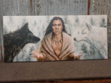 Native American Print On Canvas