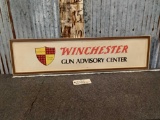 Vintage Winchester Gun Advisory Center Advertising Sign