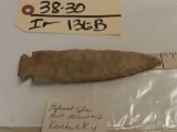 Hopewe Spear Point Native American Artifact