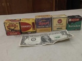 5 Vintage Miniature Shotgun Shell Boxes