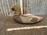 Oliveros Vintage Canvas Covered Duck Decoy