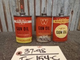 3 Vintage Winchester Tin Gun Oil Cans